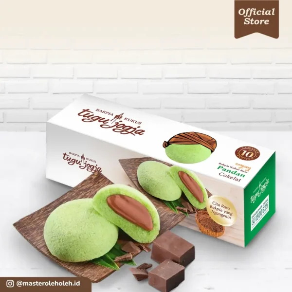 Bakpia Kukus Tugu Pandan Cokelat - Travel Pack 300g