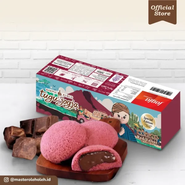 Bakpia Kukus Tugu Red Velvet Chocolava - Travel Pack 300g