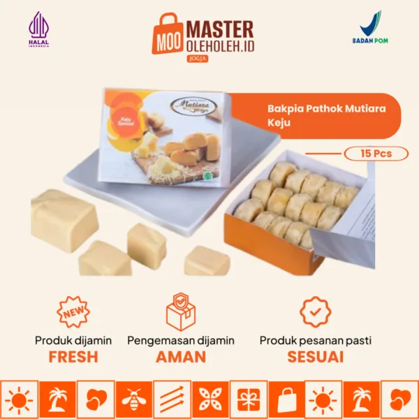 Bakpia Pathok Mutiara Isi 15 Keju