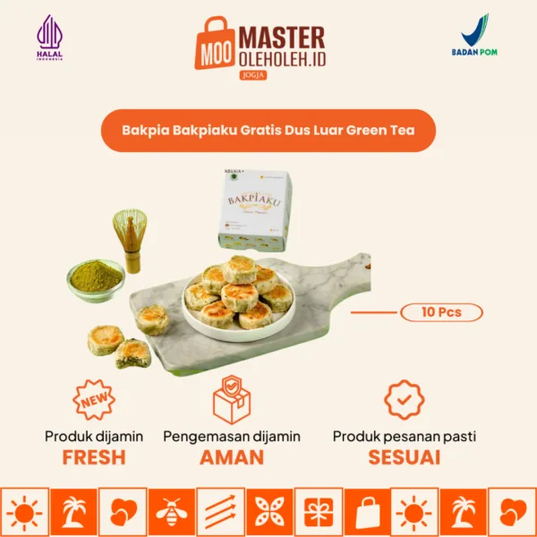 Bakpiaku Rasa Green Tea 10pcs