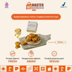 (Isi 10)Bakpia Bakpiaku Varian Lengkap Gratis Dus Keju