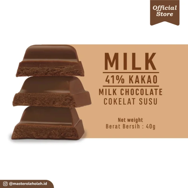 Cokelat Monggo Milk 41% Bar 40gr 1