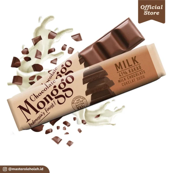 Cokelat Monggo Milk 41% Bar 40gr