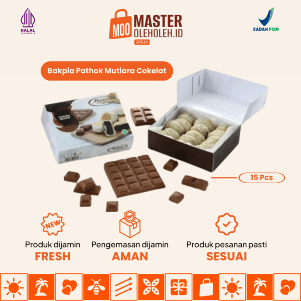 Bakpia Pathok Mutiara Isi 15 Cokelat