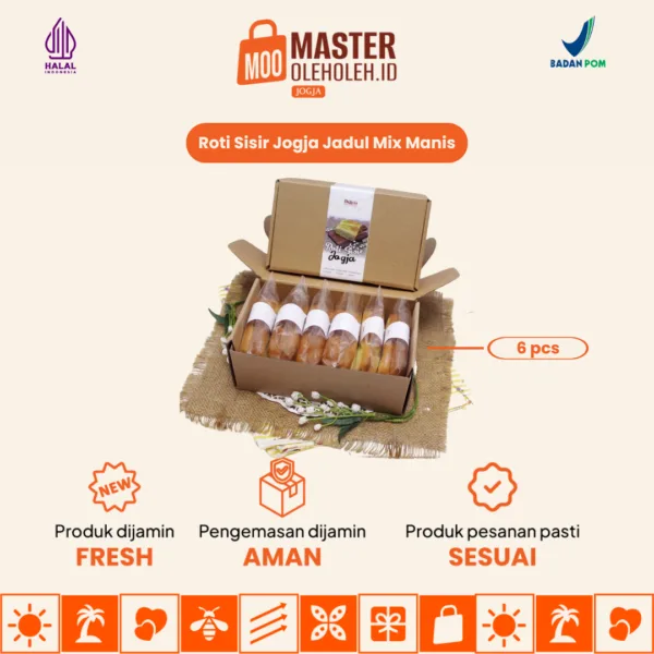 Roti Sisir Jogja Mix Manis Isi 6